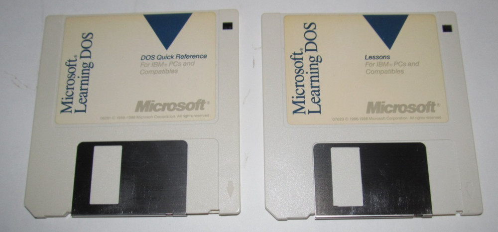 Vintage Microsoft Learning DOS 3.5"  (Untested)    (GP1)