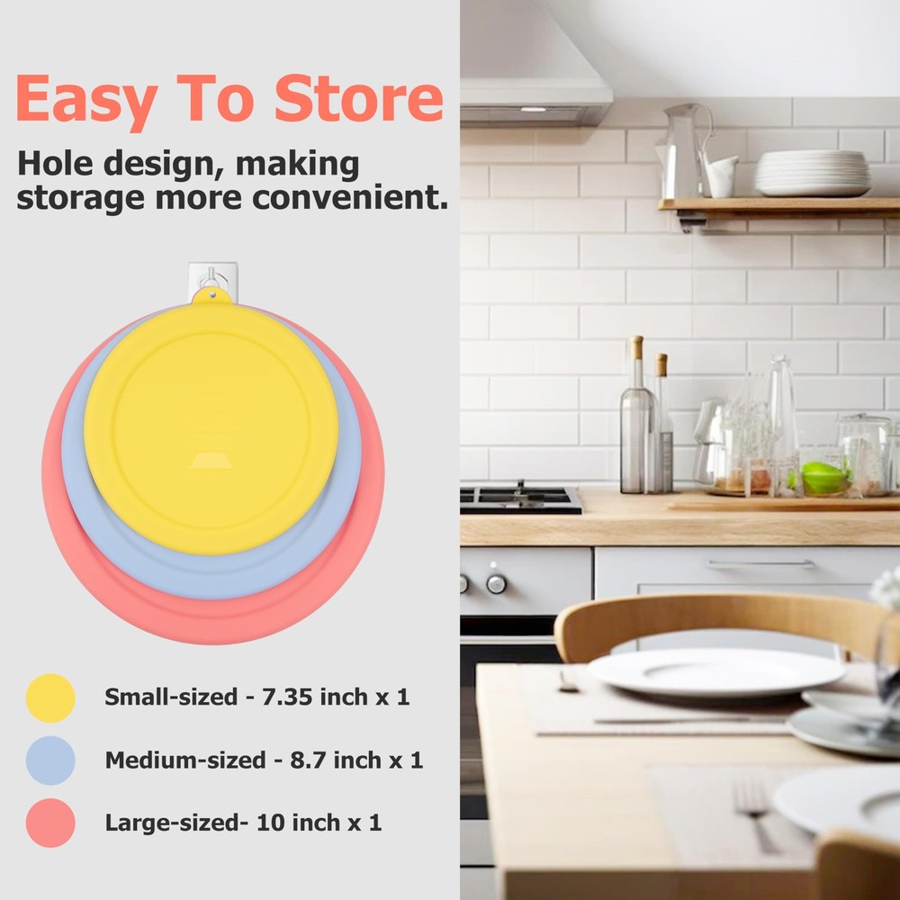 Silicone Replacement Lids Only Fit for Pyrex 322 1 Quart | 323 1.5 Quart | 32...