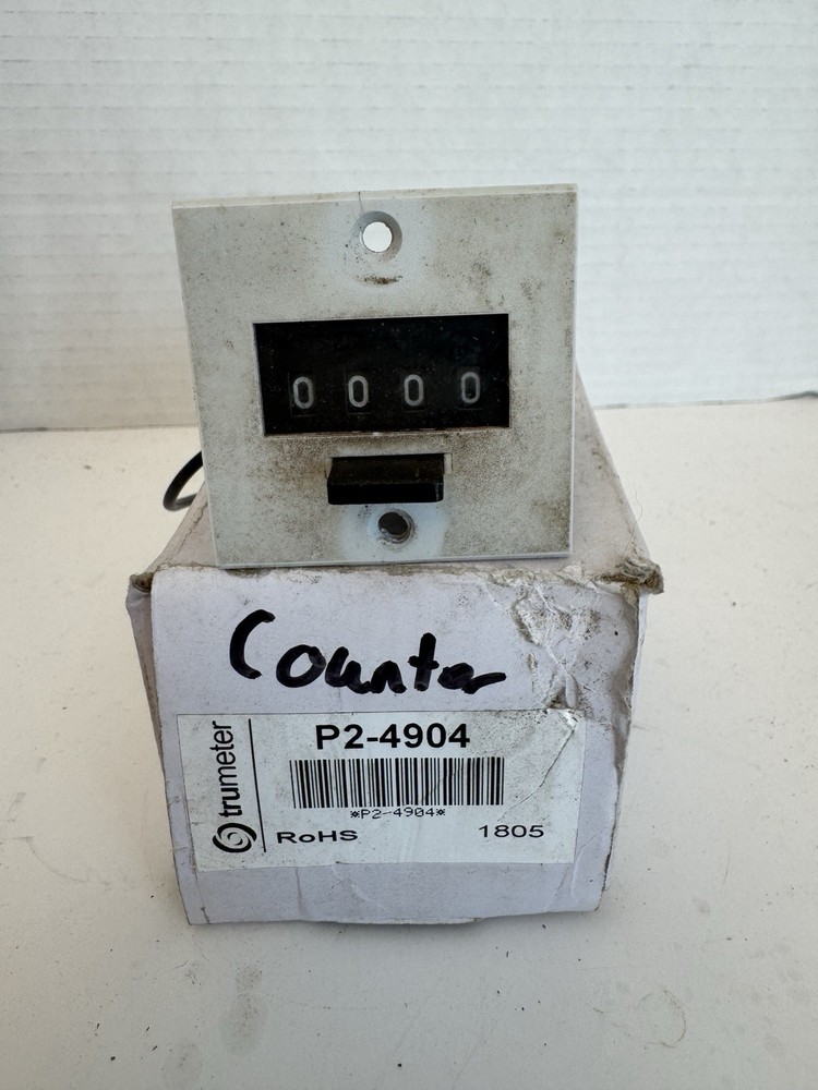 TruMeter P2-4904 Electromechanical Counter 4-Digit 115AC Panel Mount