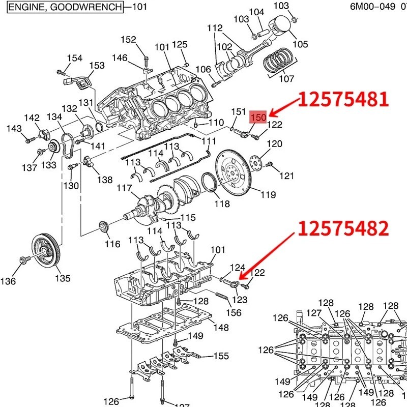 2PC Upper+Lower Crankshaft Position Sensor For Cadillac Eldorado DeVille Pontiac