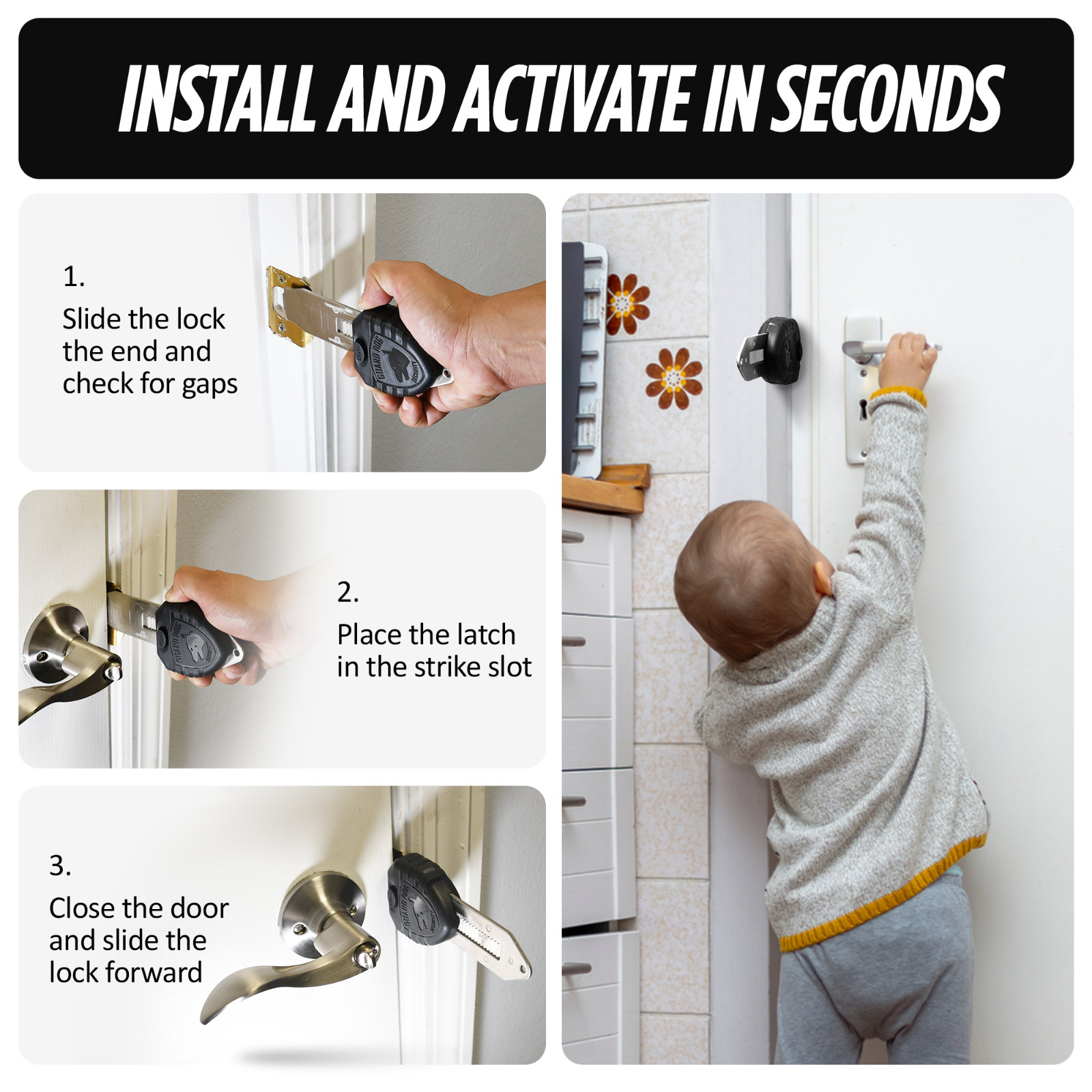 Blocklock - Portable Door Lock for Travel & Home