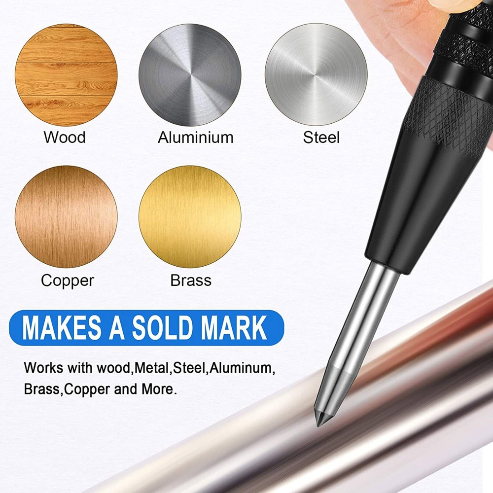 Automatic Center Punch Strikes Surface Hammer Spring Loaded Window Breaker