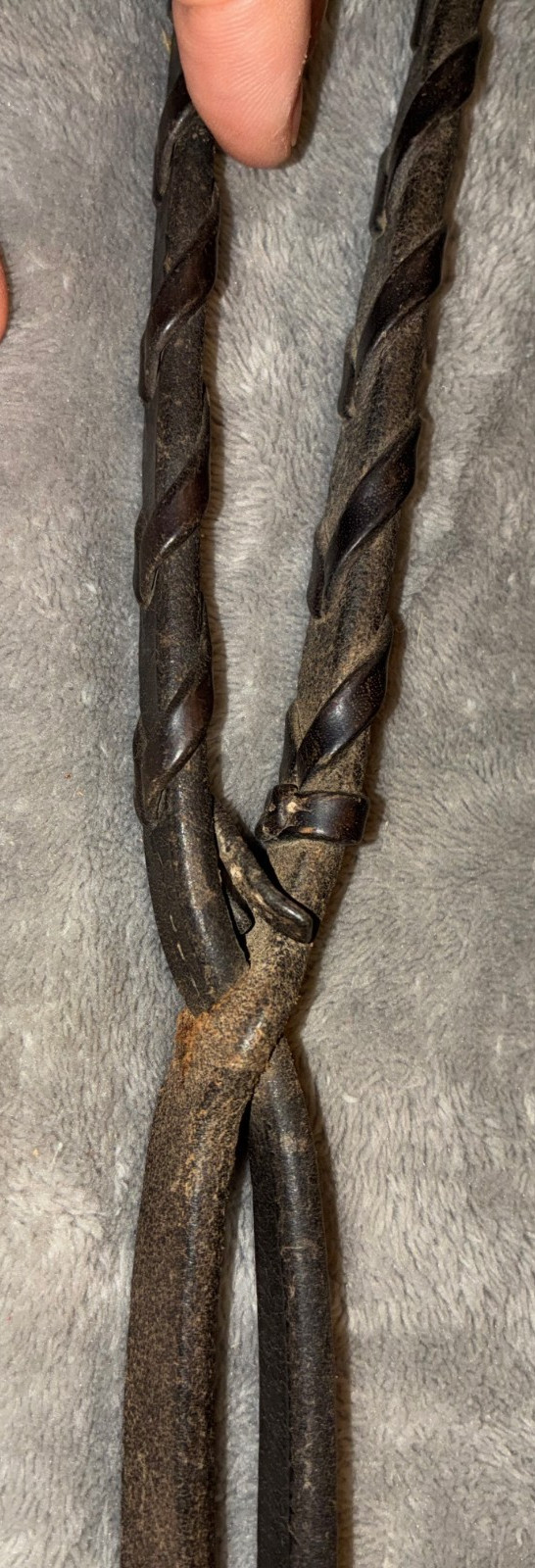 LEATHER BRAIDED WESTERN BARREL QUIRT 24 1/2'' LONG