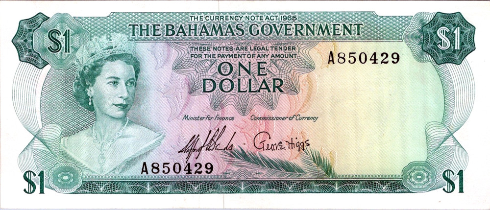 Bahamas 1 Dollar 1965 UNC Pick-18A