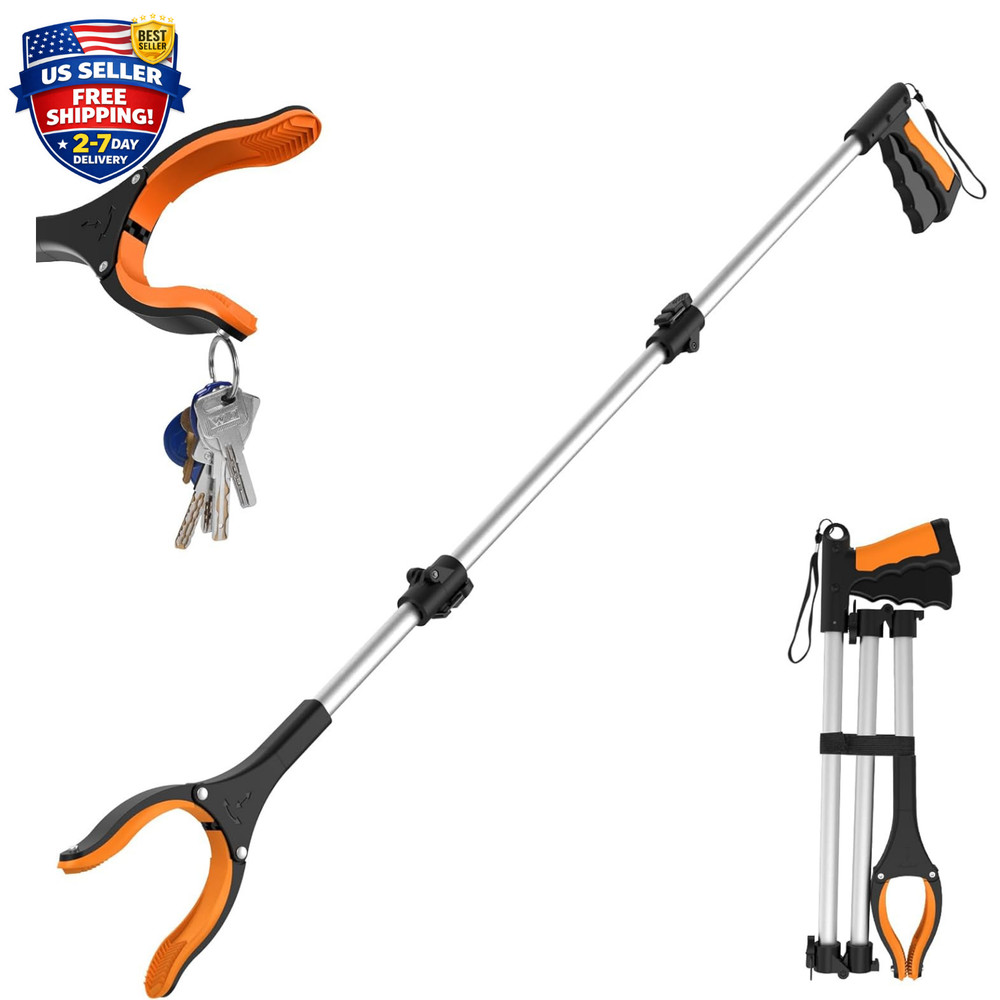 43" Extra Long Grabber Tool, Foldable Grabbers for Elderly Grab It Reaching Tool