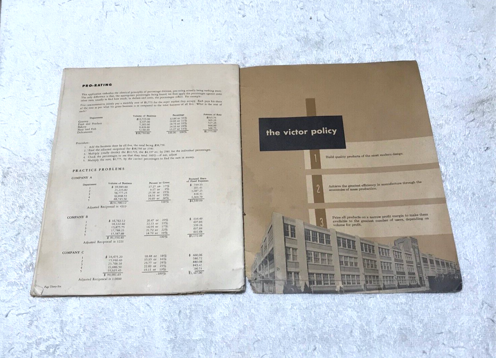 Vtge. Victor Adding Machine Operating Manual for Custom 60 & 70 Line Models.