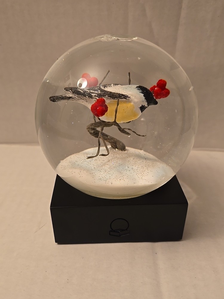 Chickadee Bird Snow Globe by CoolSnowGlobes - Bird Watcher Home Décor