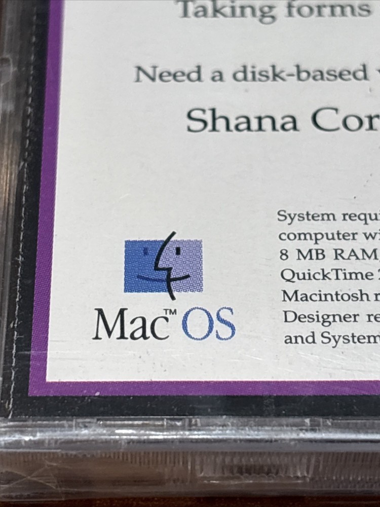 Shana Informed Designer CD-ROM Vintage Forms Software Windows NOS Sealed