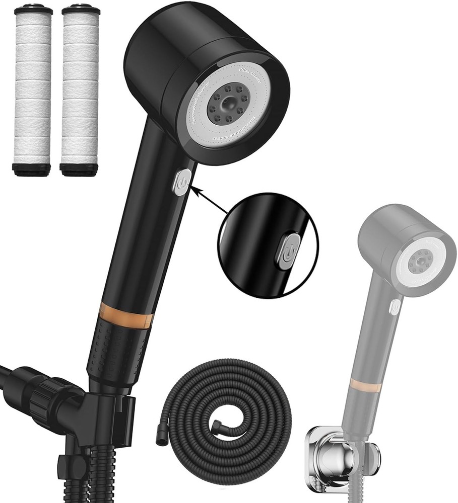 Shower Head with Handheld, High Prure Shower HeadS with Pause Switch 4