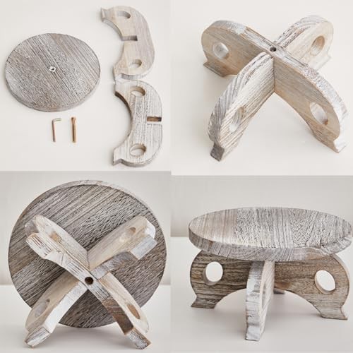 Plant Stools Indooren Stool for Plants Flower Display with Stand Wood White