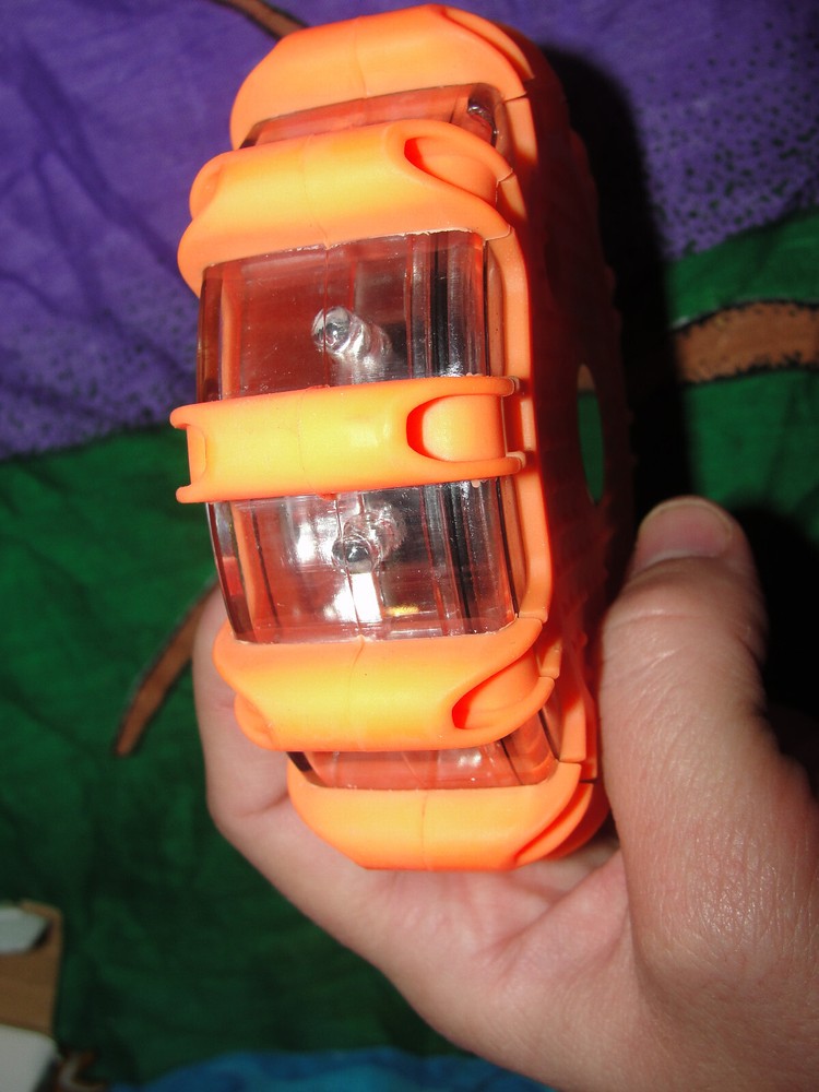 LED ROAD FLARE STROBE MAGNETIC BASE (ORANGE)