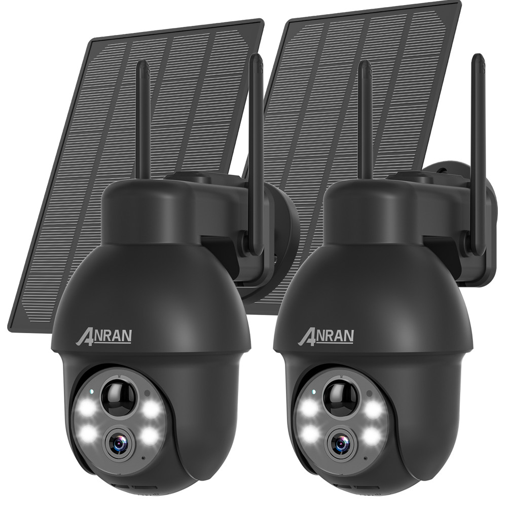ANRAN WiFi Solar Battery Powered Wireless Security Camera System Outdoor 3MP PTZ