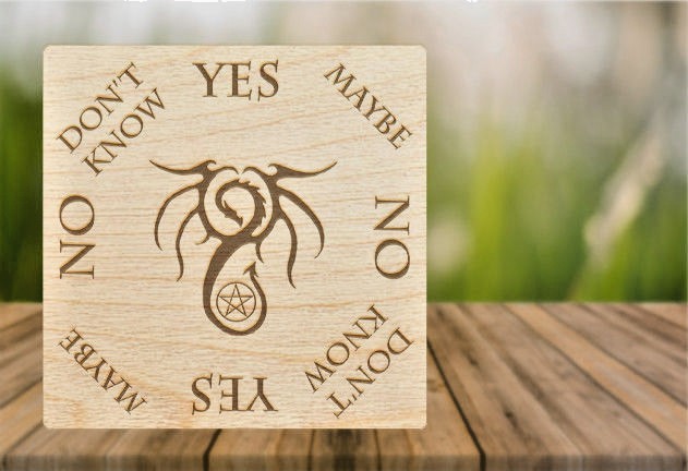 MINI Dragon Pendulum Board HANDMADE with Pentacle for Wicca, Witch, & Pagan