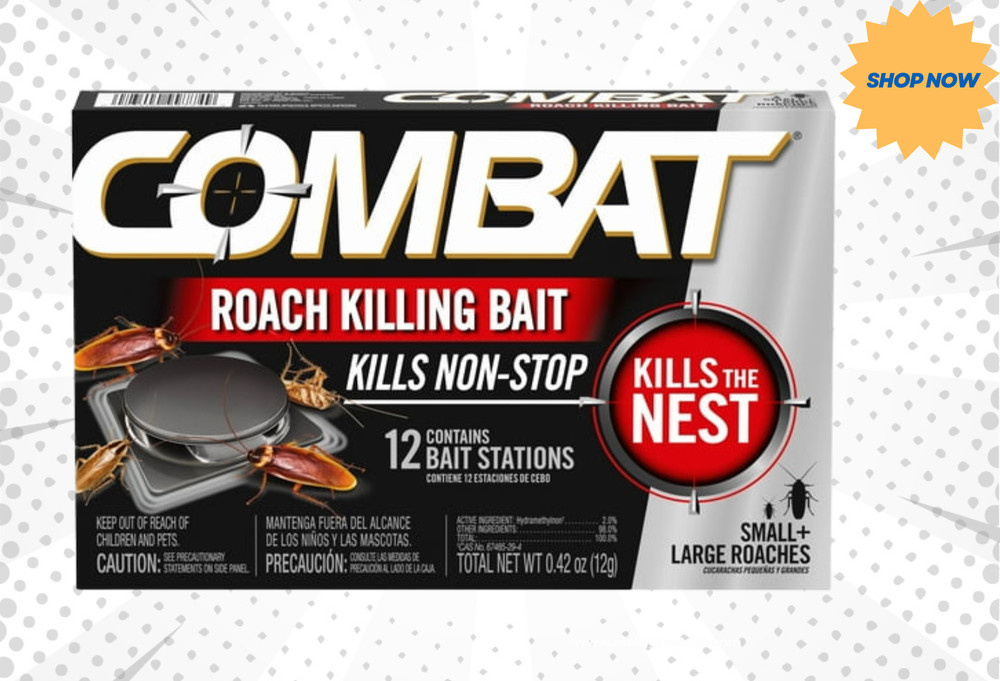 Combat Roach Killing Bait Stations Small Large Roaches 12 Count"