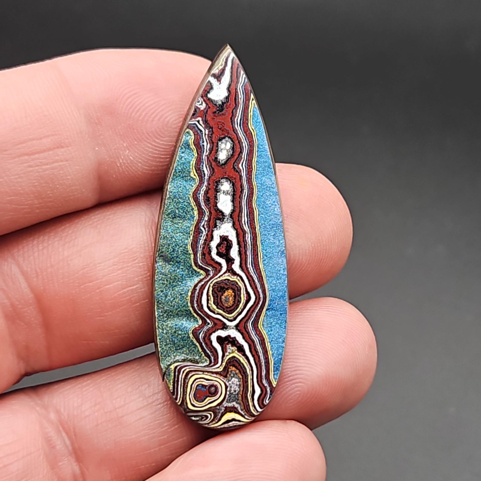 TOP SHELF VINTAGE(2000-2010) CORVETTE FORDITE DETROIT AGATE CABOCHON