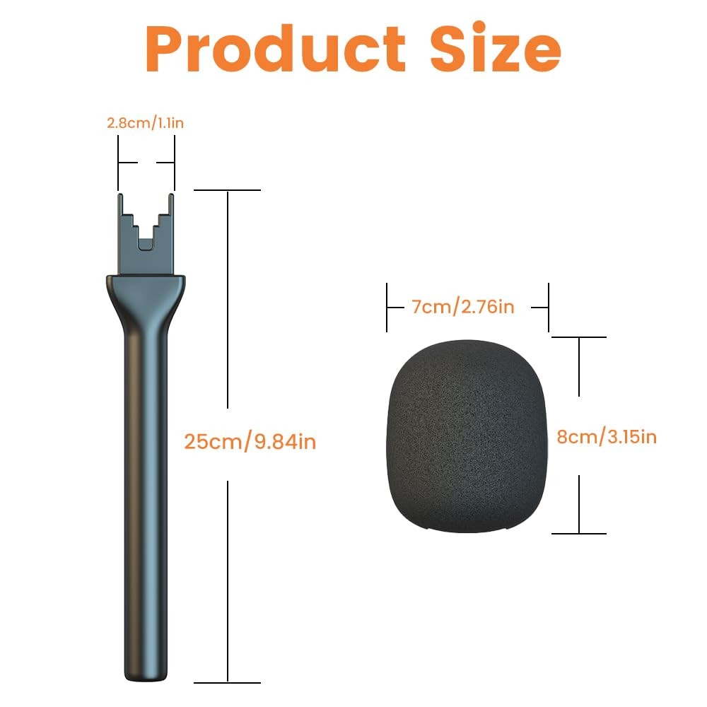 Mic Handle for DJI RODE Microphone Handheld Stand Wireless GO, Interview...
