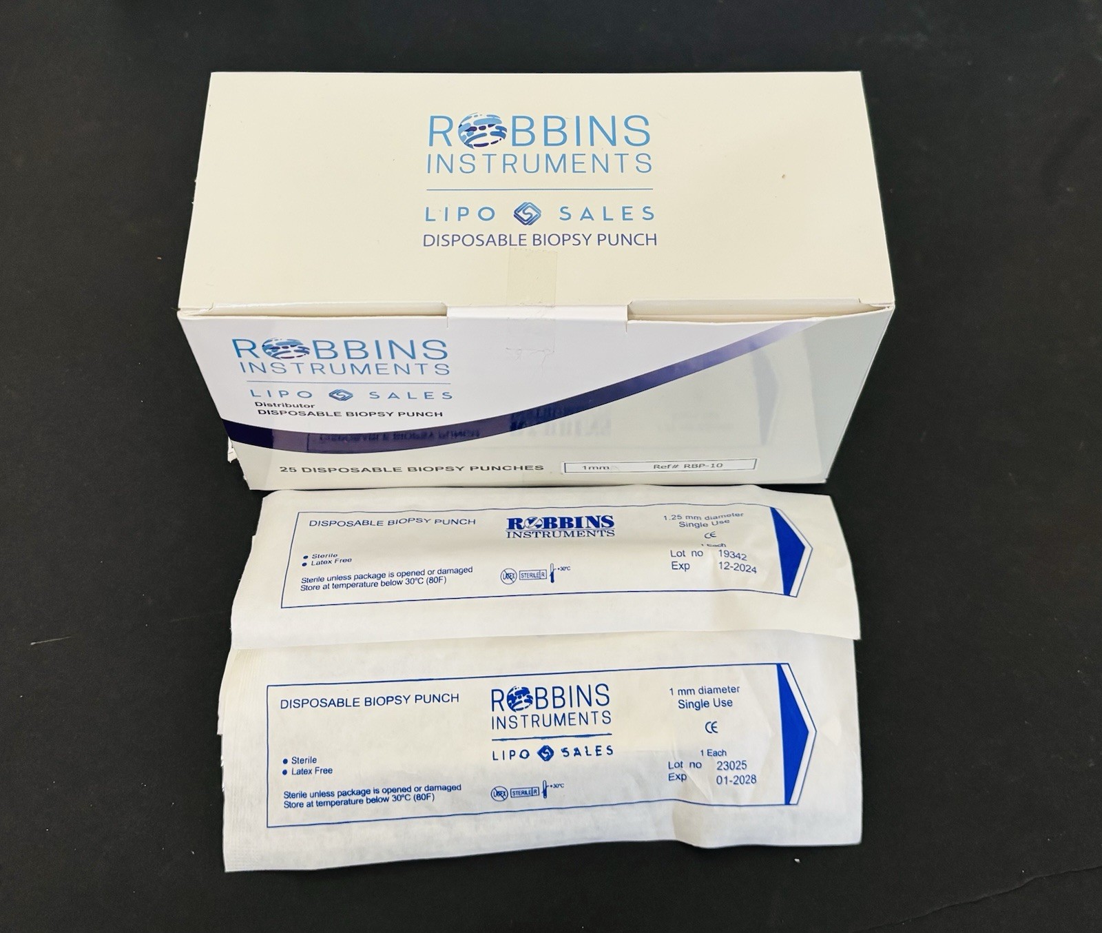 5 pcs Robbins Biopsy Punch 1mm RBP-10 Sterile