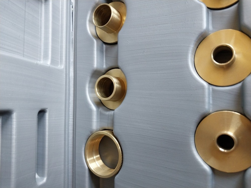 Router template guide kit, solid brass