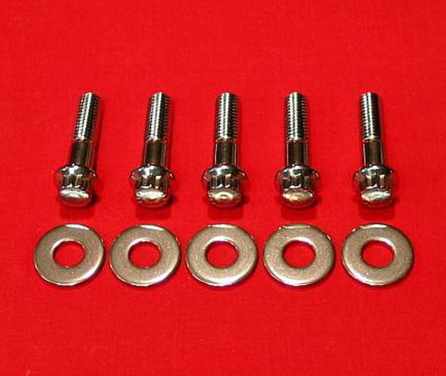 HARLEY ARP 12 POINT POLISHED STAINLESS STEEL REAR PULLEY BOLT KIT SET