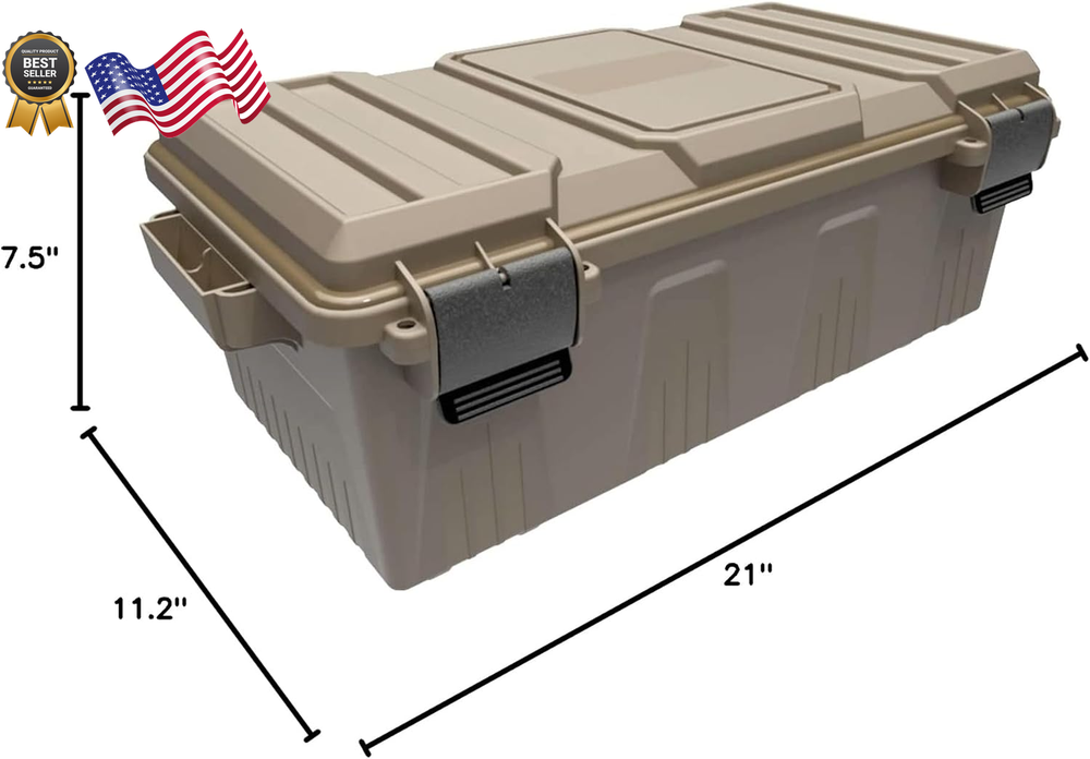 MTM Ammo Crate with Divided Storage Utility Box Stackable Large Ammunition Case