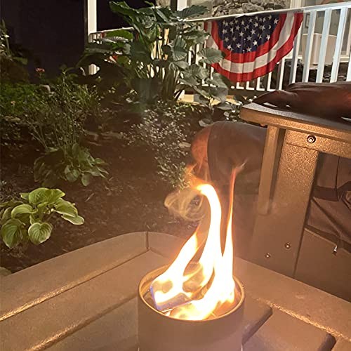 City Bonfires Portable Fire Pit - Mini Pit, Table Top 2 Pack, Silver