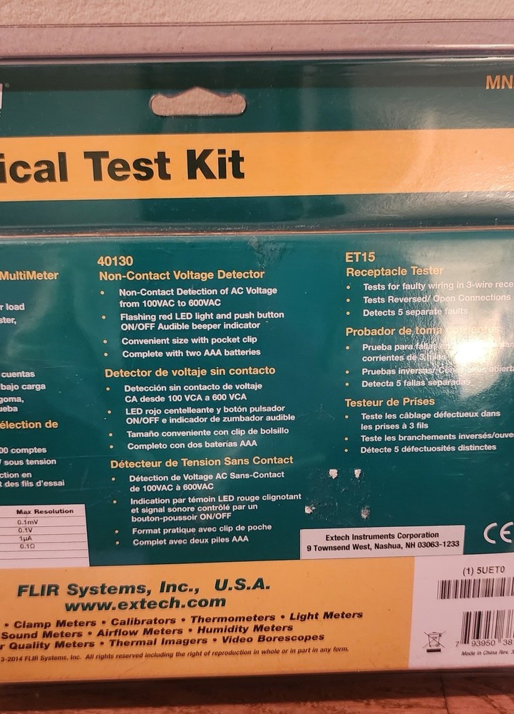Extech instrument Electrical test kit special value kit