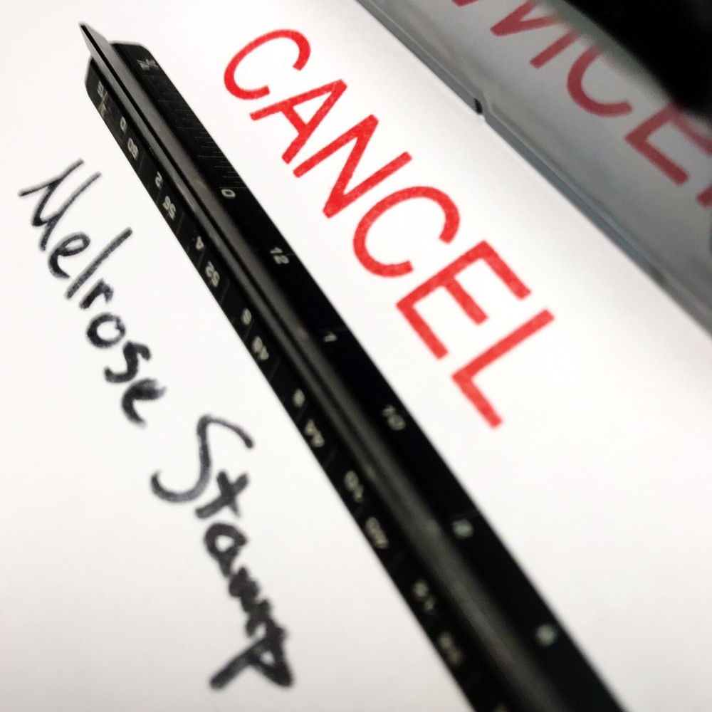 Cancel Rubber Stamp Red Ink Self Inking Ideal 4913