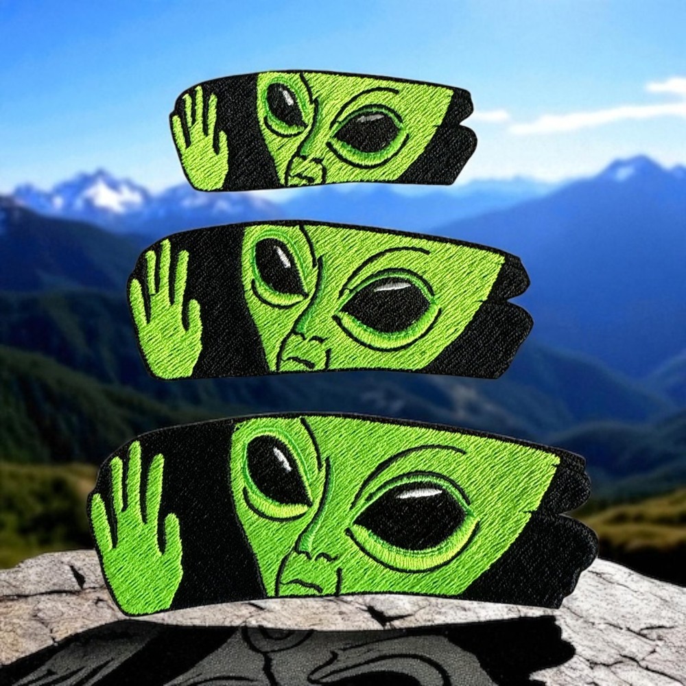 Alien Embroidery Patch Multi Sizes 3" - 5"