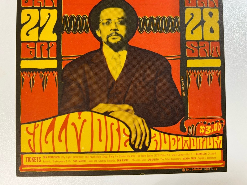 1967-FILLMORE-BG-47 POSTCARD-CHARLES LLOYD QUARTET/BUTTERFIELD BLUES BAND-MINT