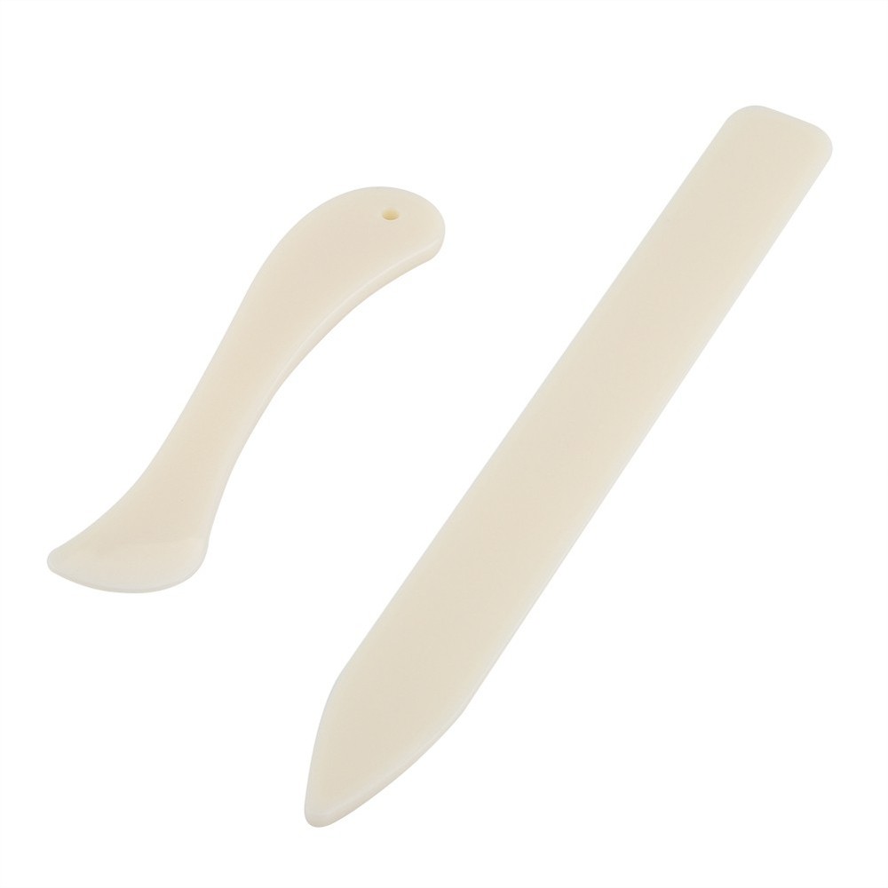2PCS Set White Bone Folder Paper Creaser Tool Scoring Folding Creasing Edges
