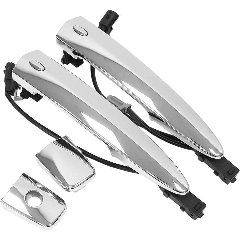 2X Front LH&RH Outside Door Handle Chrome For 2013-2018 Nissan Sentra S SL SR SV