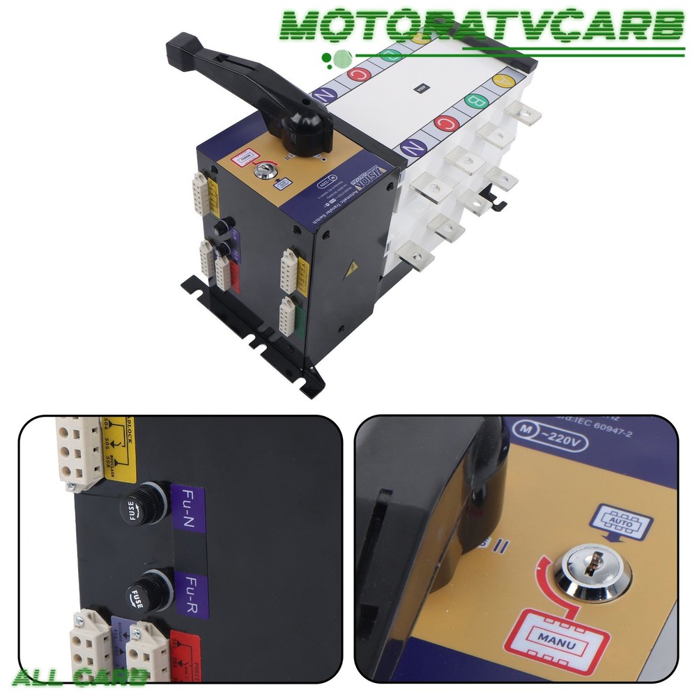 ALL-CARB Automatic Transfer Switch 400A 4 P Grid to AC Generator 110V 220V
