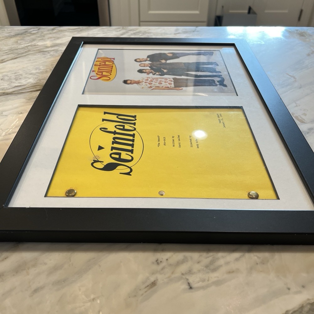 Seinfeld Production Used Script - Producer Handwritten Note - Framed - 1995