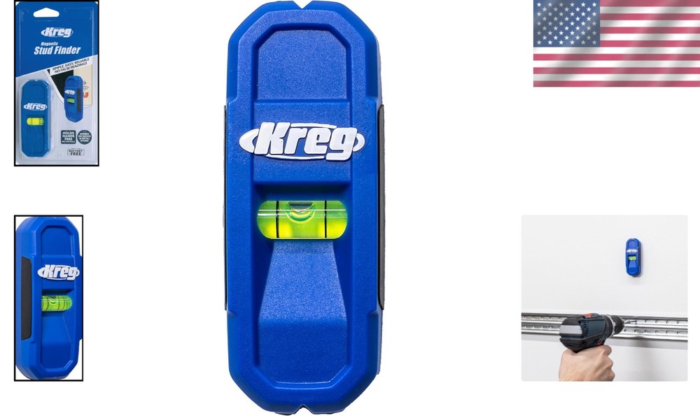 Versatile Blue Magnetic Stud Finder - Perfect for Carpentry and DIY Projects