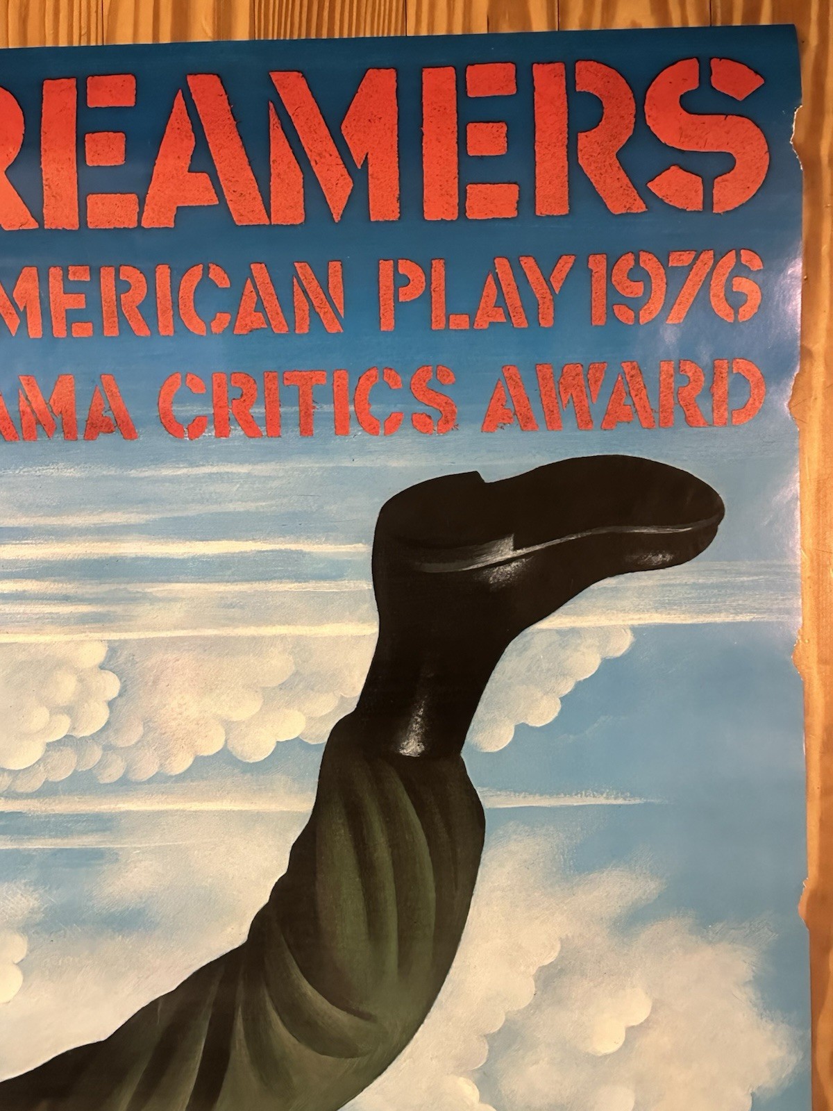 RARE Original Large 45” Paul Davis Streamers Poster Joe Papp Shakespeare Theatre