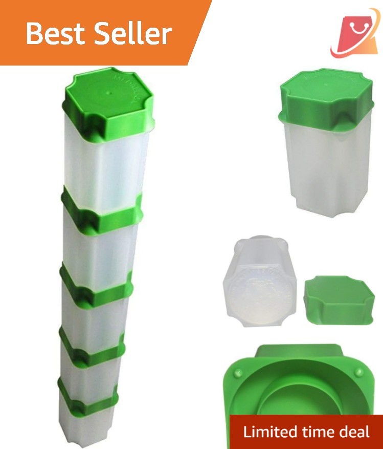 10 Plastic Coin Tubes for Silver Eagles Secure Stackable Portable Storage