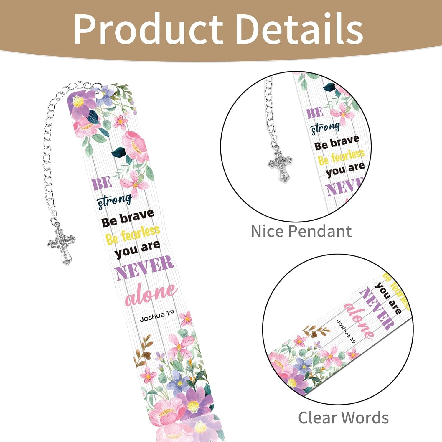 Christian Bible Bookmarks Gift: Inspirational Scripture Book Mark for Reading, M