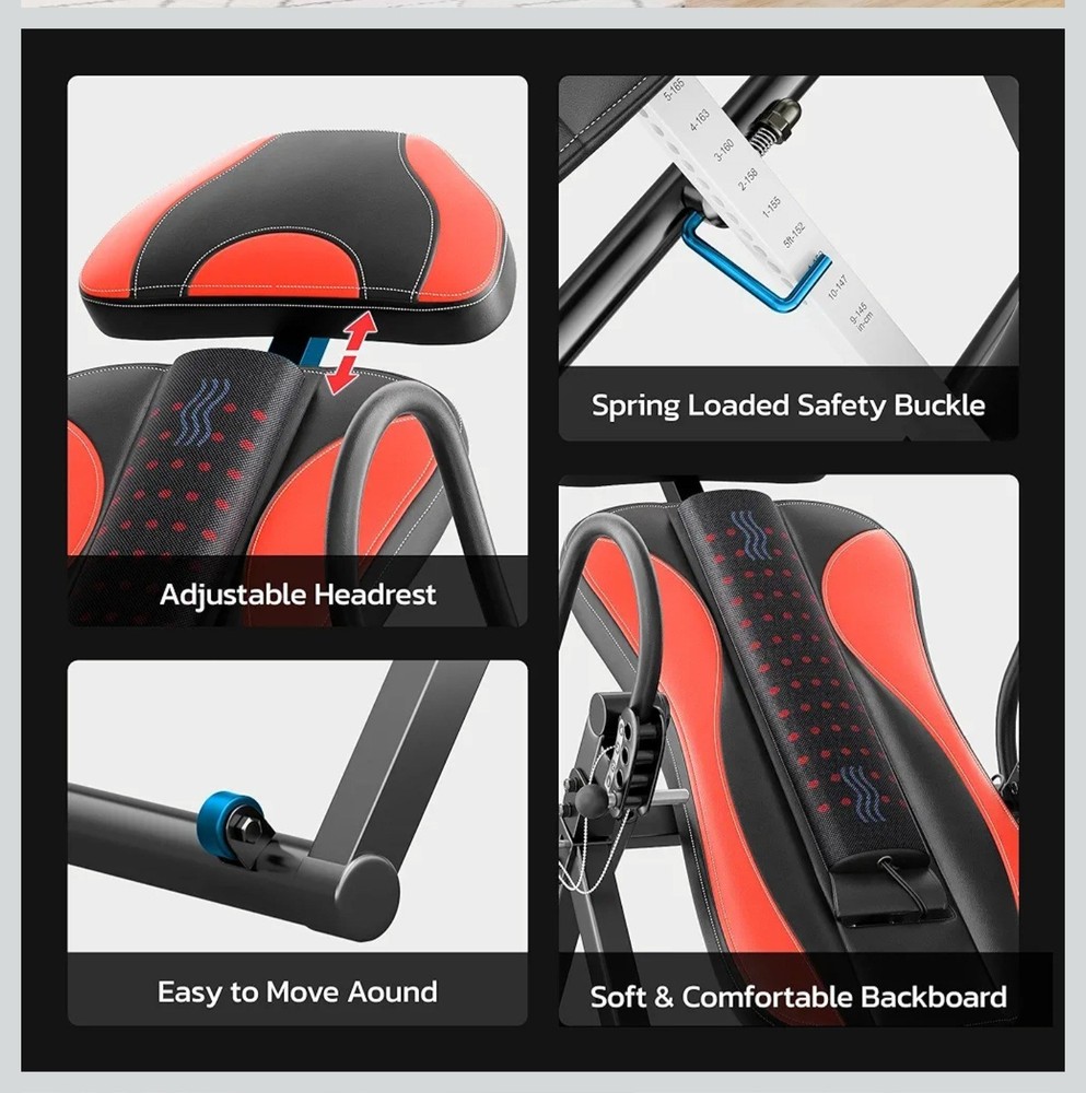 Inversion Table with Heat and Vibrating Massage