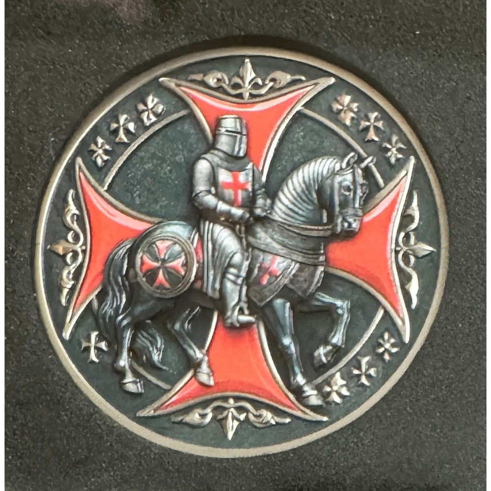 ✨ Handmade Knights Templar Challenge Coin Display Capsule ✨ SAME/NEXT DAY SHIP