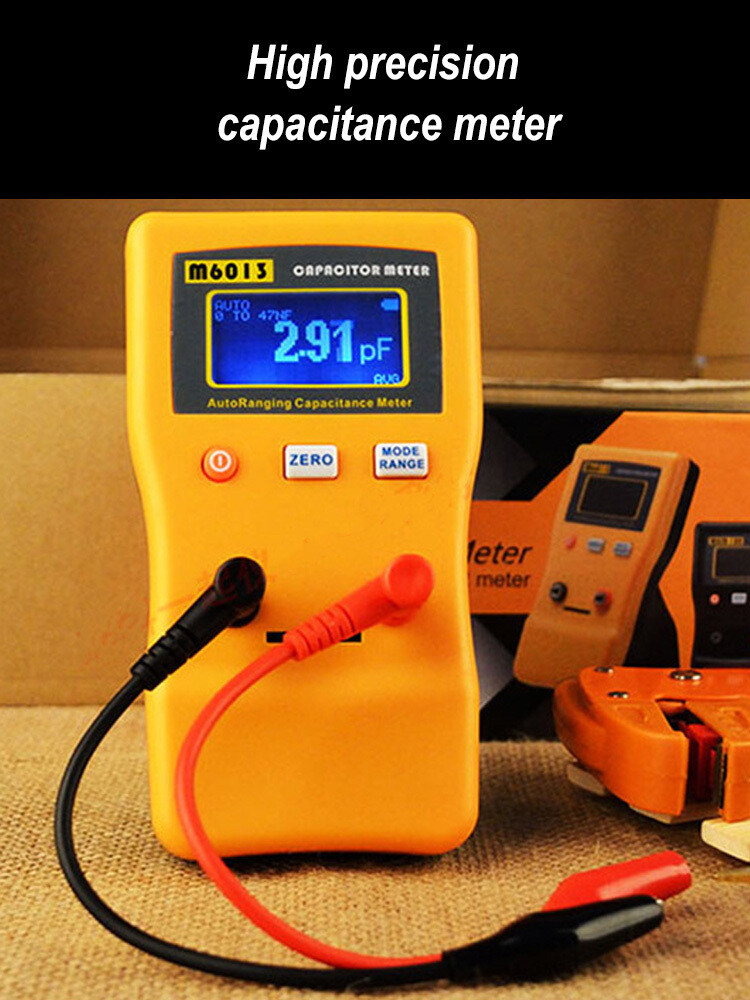 M6013 Capacitance Resistance Circuit Tester Test Clips ESR Capacitor Meter