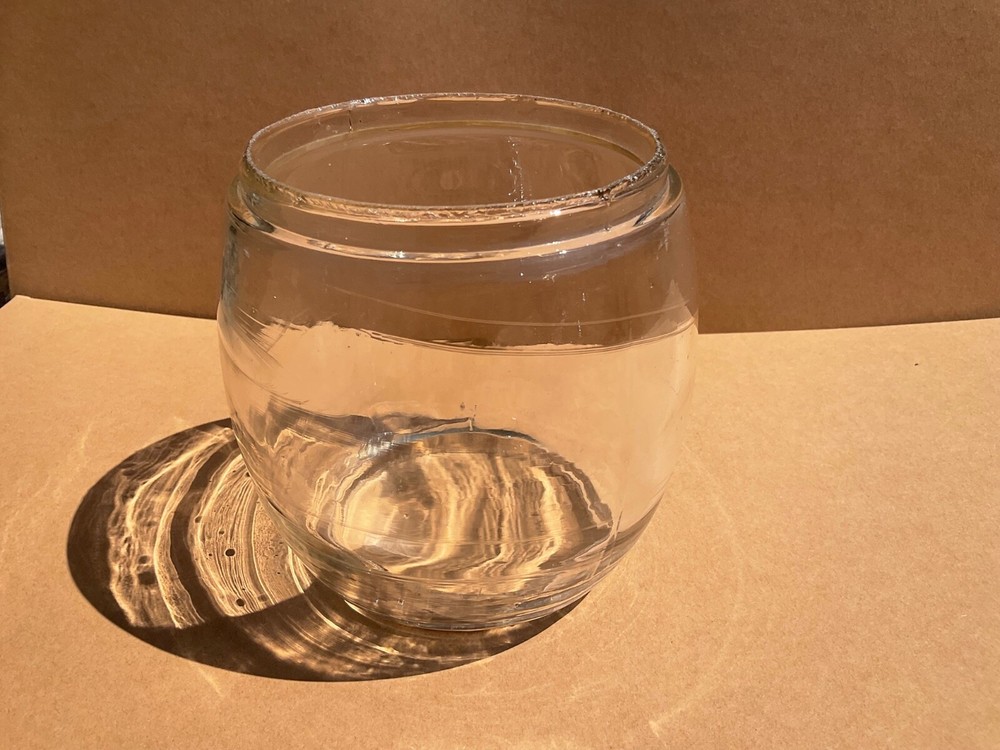 Unmarked Clear Glass Lantern Globe Replacment Globe