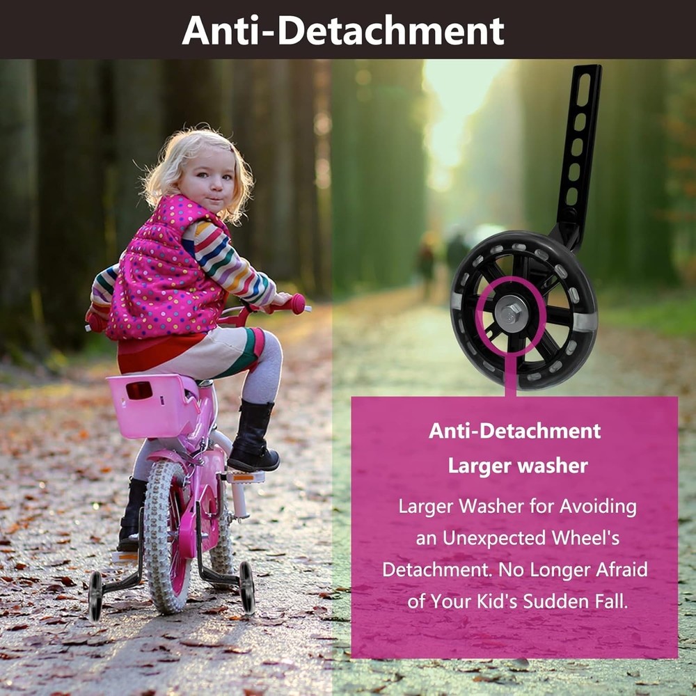 Stylish and Sturdy Training Wheels for Children - Includes Decorative Elements