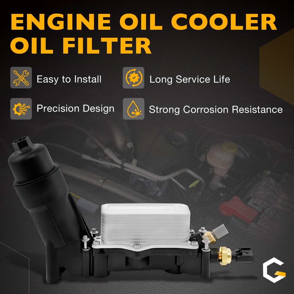 Engine Oil Cooler Filter Housing Adapter 2014-2017, Plastic