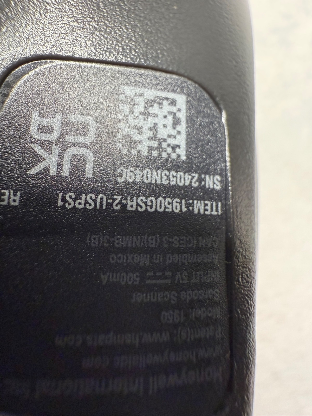 Honeywell 1950GSR-2USB-N 2D Barcode Scanner with USB Cable Black