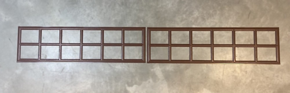 2 Amarr Stockton Replacement Inserts for Long Panel Amarr Garage Doors Walnut