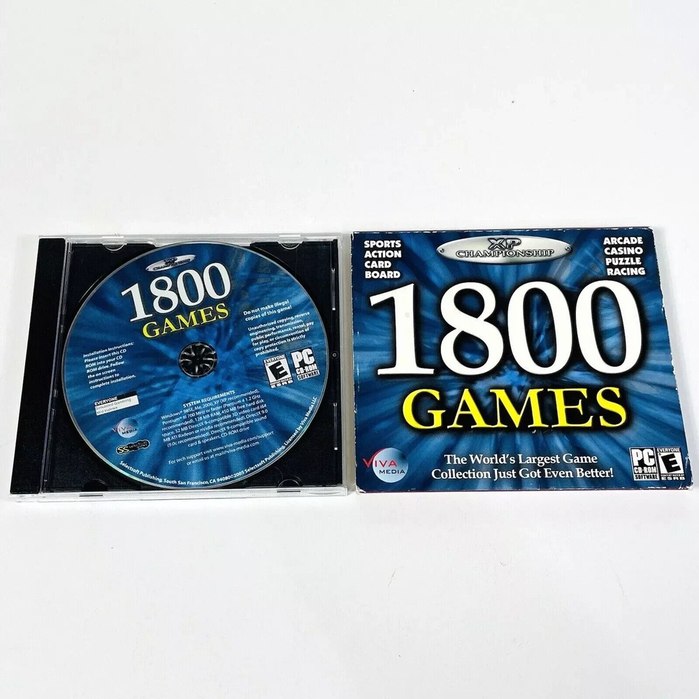 XP Championship 1800 Games PC CD-ROM Software Video Game