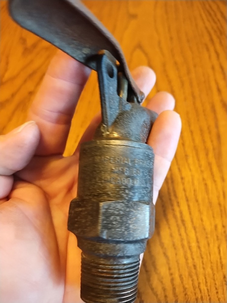 Sette Spigot Imperial Brass Mfg. 1" Thread Lock Spring Handle USA