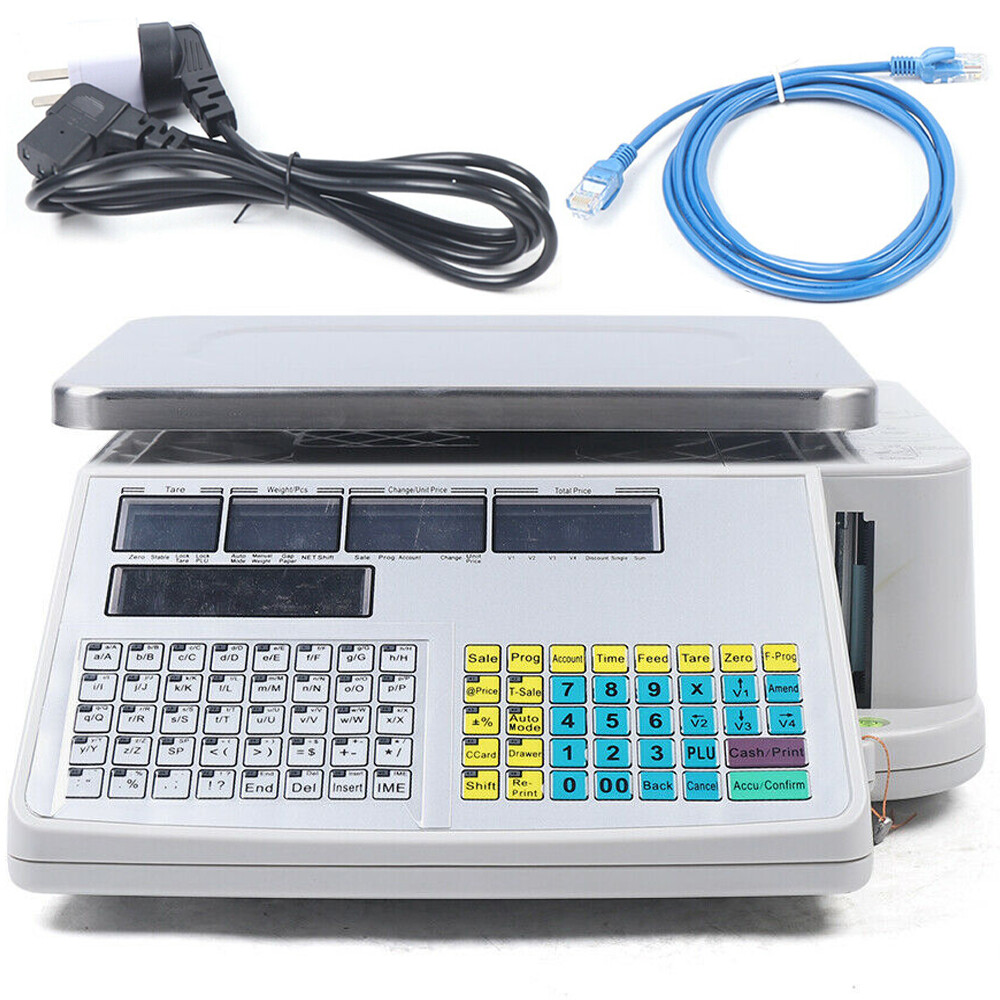 66LB Digital Price Computing Scale with Printer for Food and Deli Use