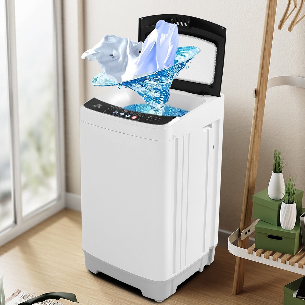 Washing Machine Full Automatic 17.8LB Top-Loading Compact Laundry Washer & Dryer