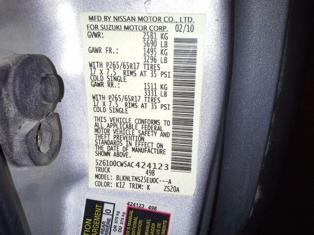 2010 Suzuki Equator 4X4 Transfer Case